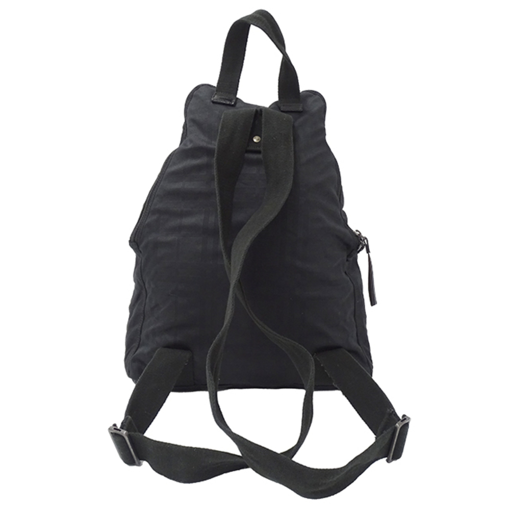 Burberry Backpack Canvas Plaid Pattern Black - image 2